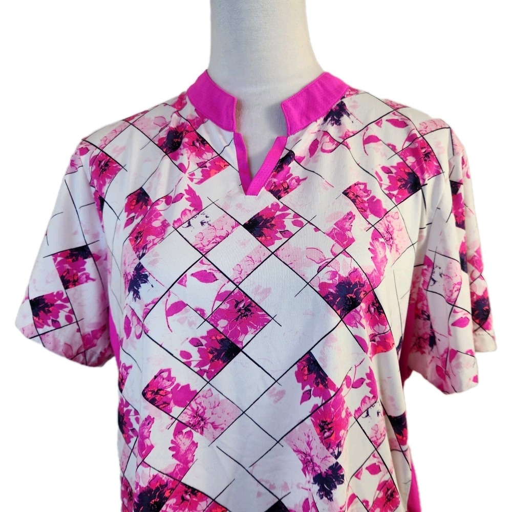 Tail White Label Womens UPF 50 Sun Protection Top Sz 2XL Pink Azalea Golf Shirt